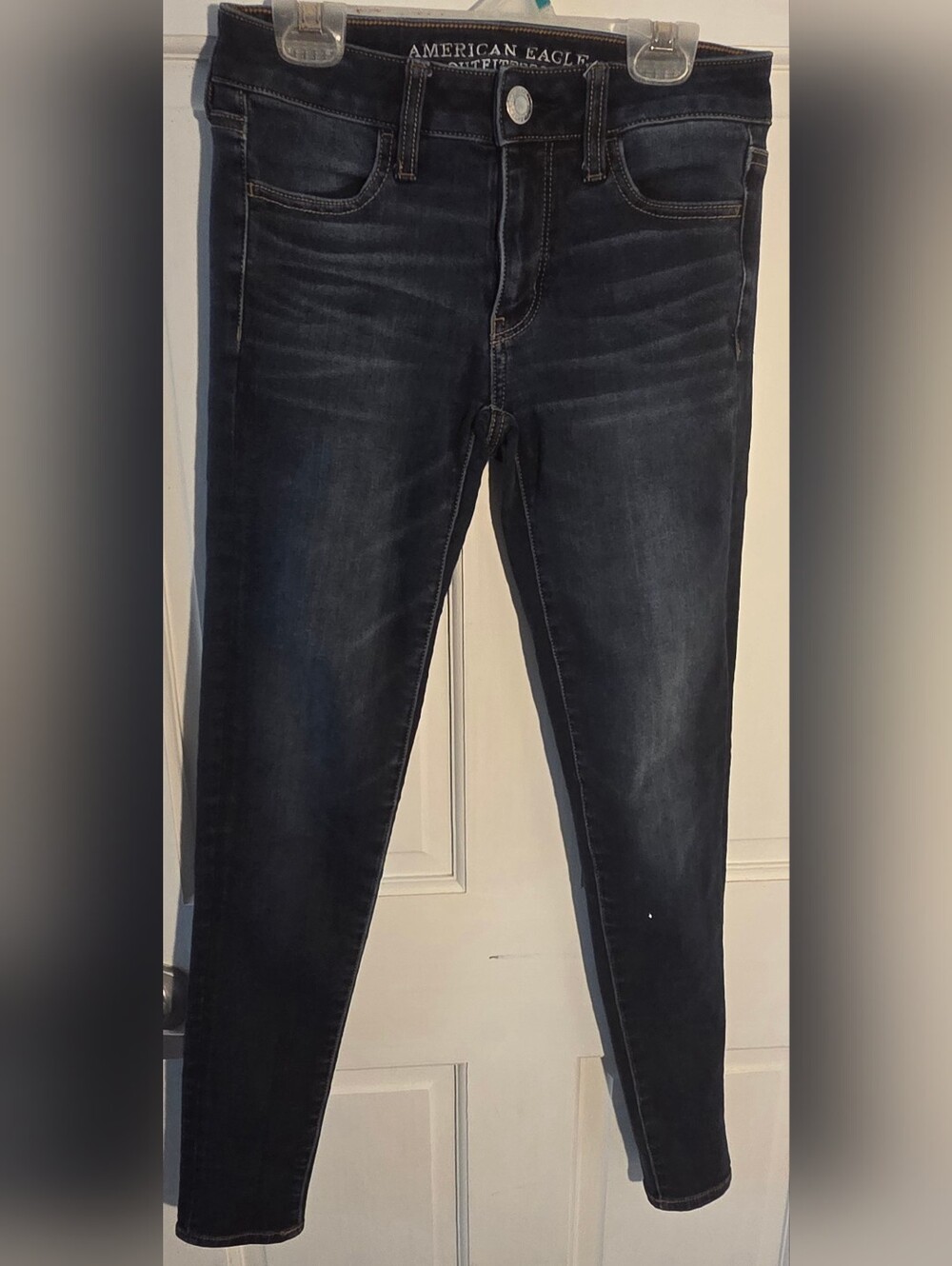 America Eagle Dark Wash Women’s Super Stretch Jeans Jeggings  - Navy Blue Size 0